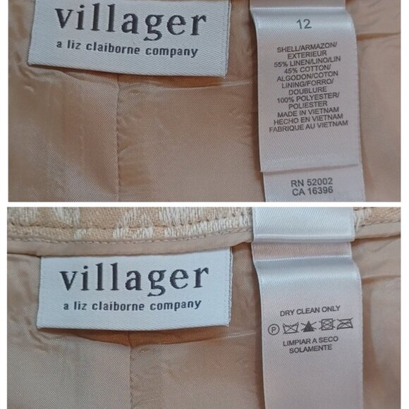 Villager Liz Claiborne Womens Blazer (size 10) & Pencil Skirt (size 12) Suit - Picture 11 of 15